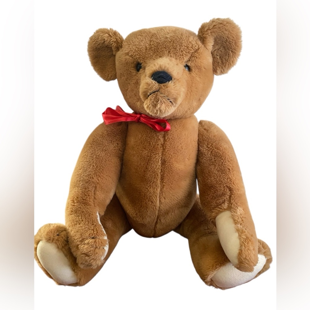 Vintage Smithsonian institution Large jointed brown bear plushie plushy EUC